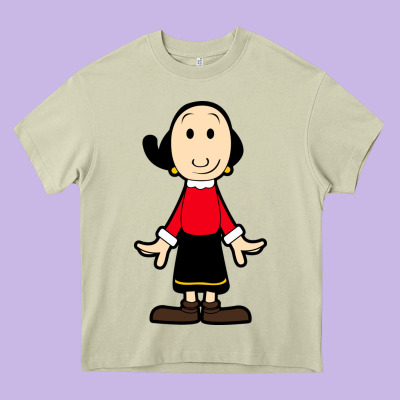 Olive Oyl Heavy Core Tee Designed By Artisfamous