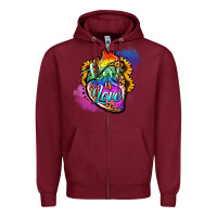 Burgundy love is love pride Zipper Hoodie - Jasminsmagicworld