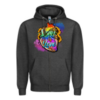 Charcoal Heather love is love pride Zipper Hoodie - Jasminsmagicworld