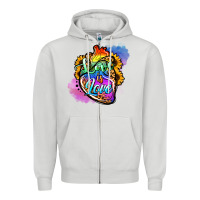 Dove Grey love is love pride Zipper Hoodie - Jasminsmagicworld