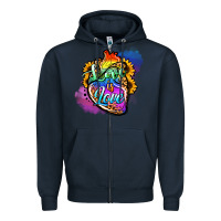 Navy love is love pride Zipper Hoodie - Jasminsmagicworld