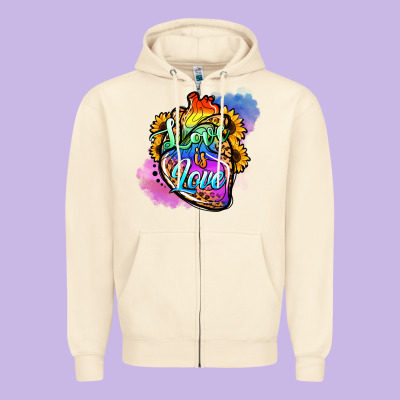 Love Is Love Pride Zipper Hoodie Designed By Jasminsmagicworld