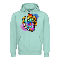 Seafoam love is love pride Zipper Hoodie - Jasminsmagicworld