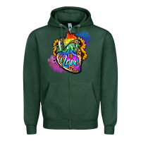 Sports Green love is love pride Zipper Hoodie - Jasminsmagicworld