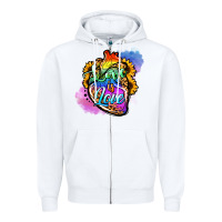 White love is love pride Zipper Hoodie - Jasminsmagicworld