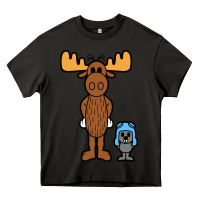 Asphalt rocky and bullwinkle Heavy Core Tee - artisFamous