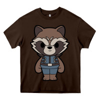 Chocolate Brown rocket racoon chibi Heavy Core Tee - artisFamous