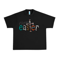 Black Happy Easter Urban Heavy Tee - CowhideDigitalArt