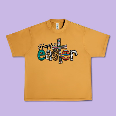 Happy Easter Urban Heavy Tee Designed By Cowhidedigitalart