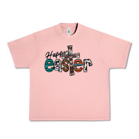 Salmon Happy Easter Urban Heavy Tee - CowhideDigitalArt