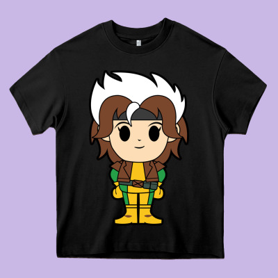 Rogue X Men Chibi Heavy Core Tee Designed By Artisfamous