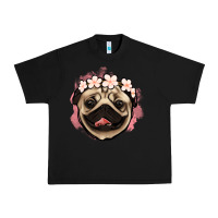 Black pug floral Urban Heavy Tee - Jasminsmagicworld