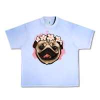Grape Ice pug floral Urban Heavy Tee - Jasminsmagicworld