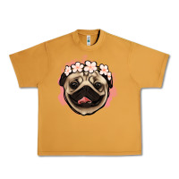Peanut Butter pug floral Urban Heavy Tee - Jasminsmagicworld