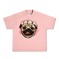 Salmon pug floral Urban Heavy Tee - Jasminsmagicworld