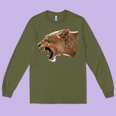 Puma Head Long Sleeve Tee Designed By Lillyallendesigns