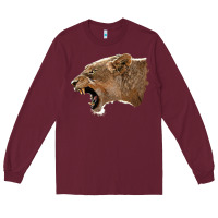 Burgundy Puma Head Long Sleeve Tee - LillyAllenDesigns