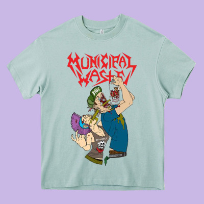 Municipal Waste New Heavy Core Tee Designed By Artisfamous