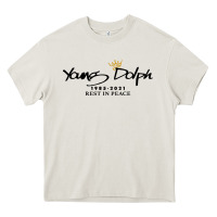 Cream Rest in Peace Young Dolph Heavy Core Tee - artisFamous