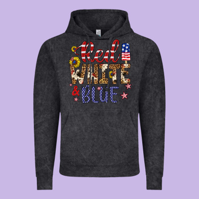 Red White And Blue Vintage Hoodie Designed By Artiststas