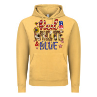 Vintage Mustard red white and blue Vintage Hoodie - Artiststas