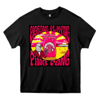 Black Best Pigeons Playing Ping Pong Music Heavy Core Tee - artisFamous