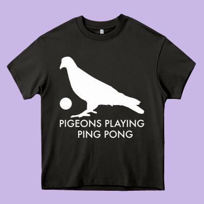 Best Pigeons Playing Ping Pong Music Heavy Core Tee Designed By Artisfamous