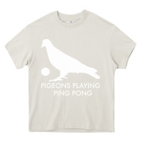 Cream Best Pigeons Playing Ping Pong Music Heavy Core Tee - artisFamous