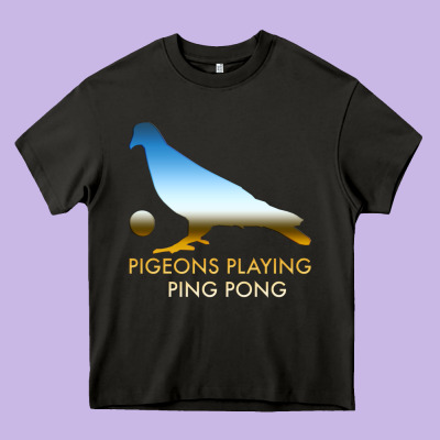 Best Pigeons Playing Ping Pong Music Heavy Core Tee Designed By Artisfamous