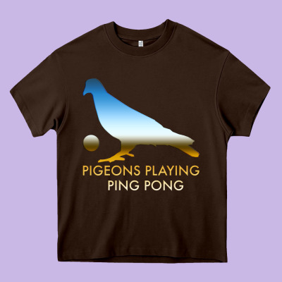 Best Pigeons Playing Ping Pong Music Heavy Core Tee Designed By Artisfamous