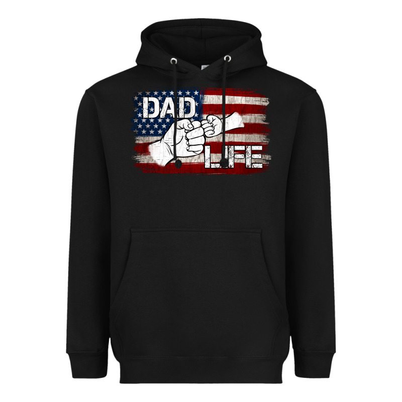 Dad Life With American Flag Heavyweight Hoodie by Jasminsmagicworld | Teevron