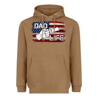 Toasted Coconut Dad Life with American Flag Heavyweight Hoodie - Jasminsmagicworld