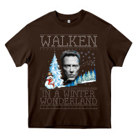 Chocolate Brown christopher walken Heavy Core Tee - artisFamous