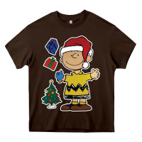 Chocolate Brown charlie brown christmas gifts Heavy Core Tee - artisFamous