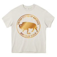 Cream Buffalo Gold Native American - Bison Heavy Core Tee - artisFamous