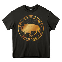 Asphalt Buffalo Gold Native American - Bison Heavy Core Tee - artisFamous