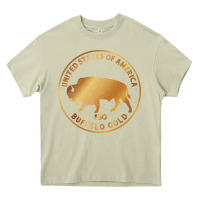 Mossy Buffalo Gold Native American - Bison Heavy Core Tee - artisFamous