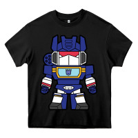 Black soundwave transformers chibi Heavy Core Tee - artisFamous