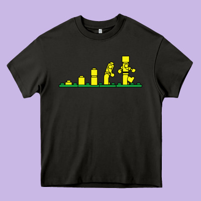 Evolution Of Lego Heavy Core Tee Designed By Artisfamous