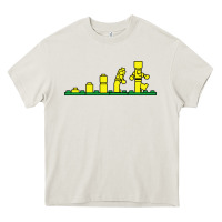 Cream evolution of lego Heavy Core Tee - artisFamous