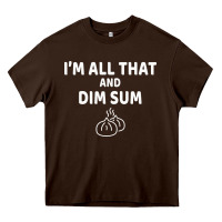 Chocolate Brown all that and dim sum dumplings dim sum gift Heavy Core Tee - artisFamous