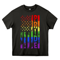 Asphalt lgbtq pride american flag Heavy Core Tee - FaDigitalArtStudio