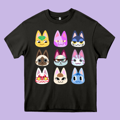 Animal Crossing Cute Cats Animal Crossing New Horizons Heavy Core Tee Designed By Artisfamous