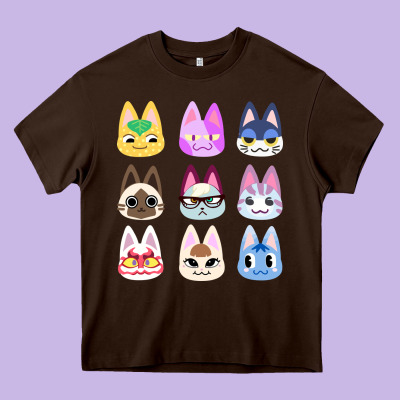 Animal Crossing Cute Cats Animal Crossing New Horizons Heavy Core Tee Designed By Artisfamous
