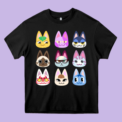 Animal Crossing Cute Cats Animal Crossing New Horizons Heavy Core Tee Designed By Artisfamous