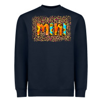 Navy Leopard Sunflower Mimi Heavyweight Sweatshirt - RanaPortraitStore