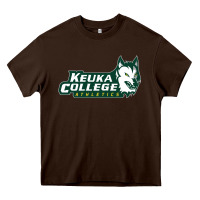 Chocolate Brown keuka college Heavy Core Tee - artisFamous