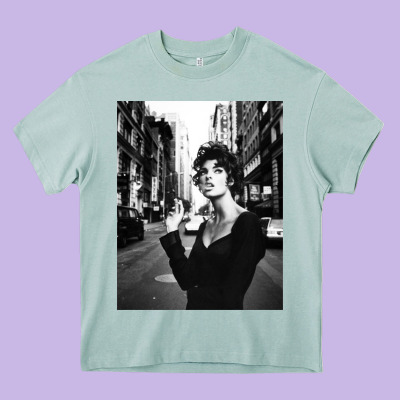 Linda Evangelista Fashion Model Heavy Core Tee Designed By Artisfamous