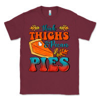 Burgundy Thick Thighs&Pecan Pies Classic Tee - FaDigitalArtStudio