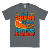 Charcoal Heather Thick Thighs&Pecan Pies Classic Tee - FaDigitalArtStudio